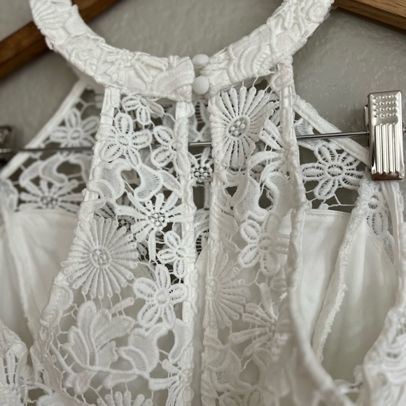 Loving Destiny White Lace Halter Mermaid Maxi Dress - Picture 6 of 8